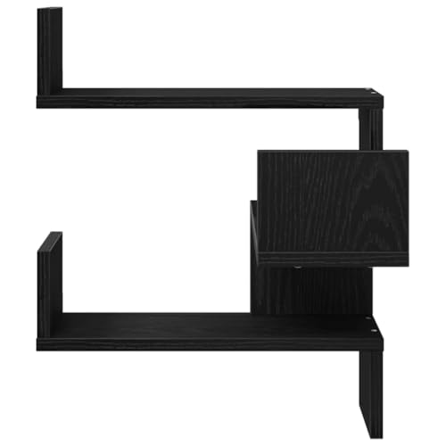Étagère murale flottante design chêne noir structure durable - 7