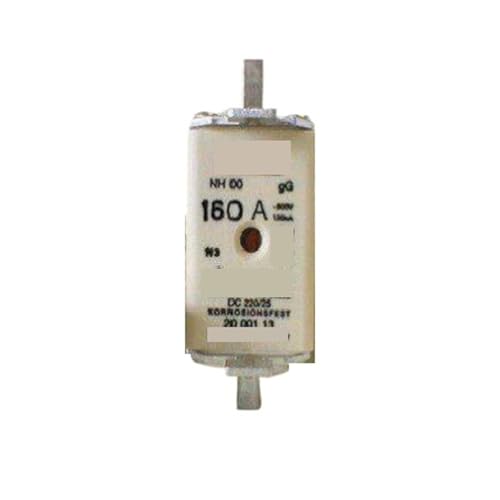 Fusible NH00 160A 500V gG de type fusion lente taille 00 pour protection circuit électrique