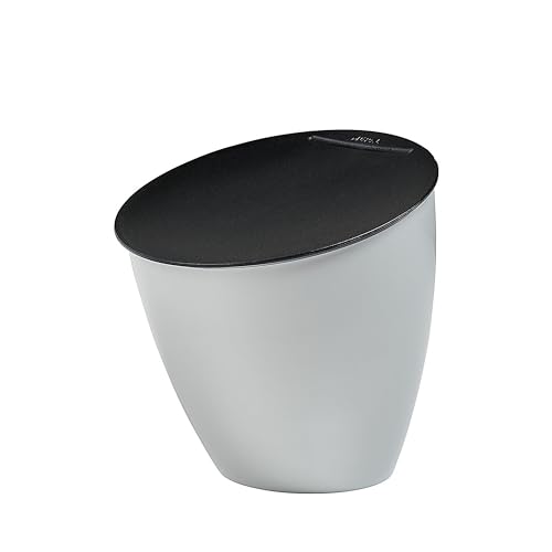 Mepal - Küchenabfalleimer Calypso - Kleiner Mülleimer mit Deckel - Komposteimer Küche - Ideal für die Küchenorganisation - Küchenhelfer & Spülmaschinenfest - 2200 ml - Silver