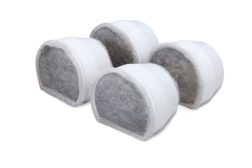 Petsafe - Filtre Au Charbon De Rechange Pour Fontaine À Eau Pour Animaux Drinkwell En Céramique Avalon Et Pagoda, 7,5 – 3,7 – 1,8 Litres, Bord De Ruisseau/De Mer, Matériel Naturel Et Sûr, Pack De 4