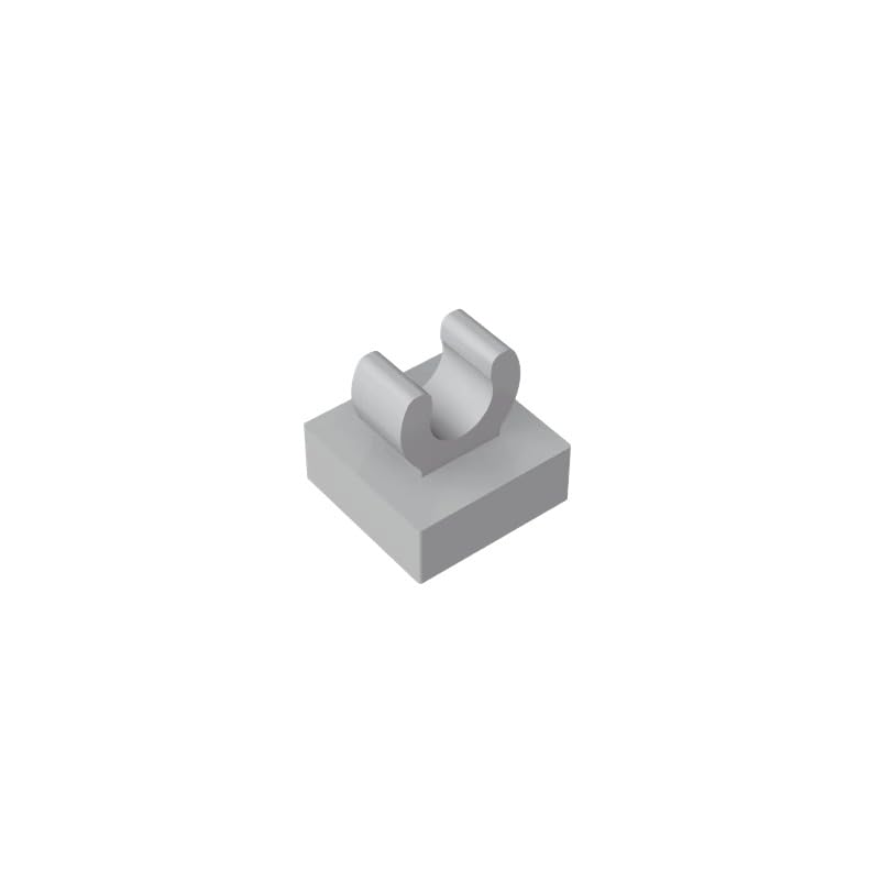 Gobricks 15712 Hinge Plate Tile Special 1x1 with Clip with Rounded Edges 50 Pieces GDS-818 Compatible with Lego Building Blocks Color:Light Bluish Gray — image 1
