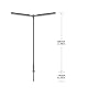 Evemodel 5Stk Modelleisenbahn Spur H0 1:87 Metall Straßenlaterne Lampen weiße LEDs (Stil 06)