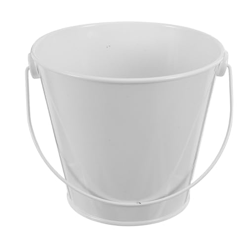 YARNOW Seau à Graisse pour Barbecue Blanc 8x10,5x12 Cm avec Poignée, Bac de Friture Stable et Pratique, Accessoire Indispensable Cuisine Extérieure, Camping et Réunions Entre Amis