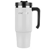 ONODIRY 890ml Edelstahl Isolierter Wasserbecher Trinkflasche 890ml BPA-Frei Isolierflasche Premium Vakuum Wasserflasche mit Griff Perfekte Kaffeebecher