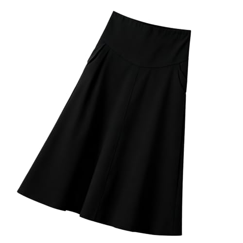 Jupe de maternité en coton premium avec ceinture élastique douce d'hiver