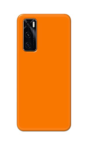Image of Plain Orange Hard Back Case Cover for Vivo V20 SE Back Cover -(J5) VNS2229