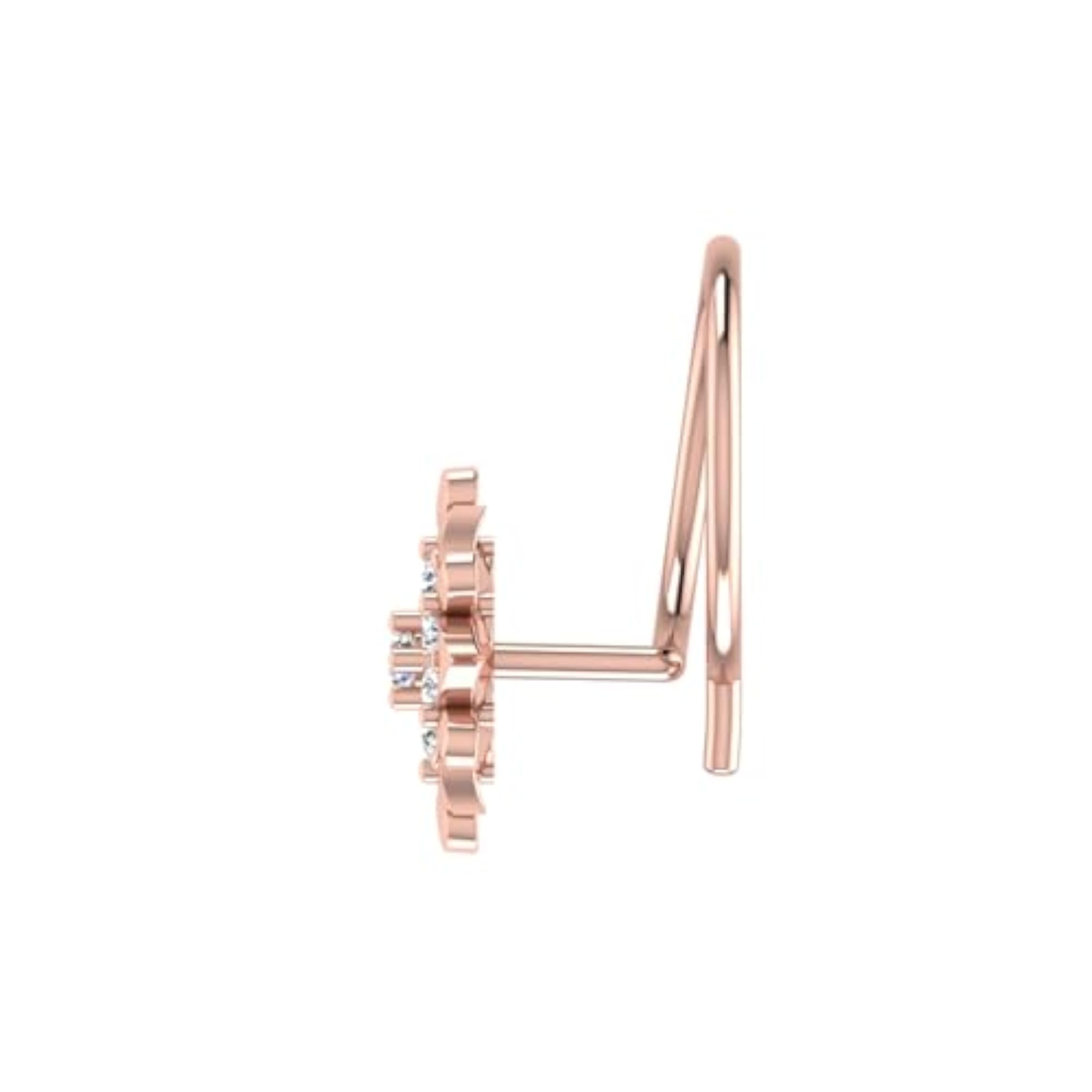 Women's 9K BIS Hallmarked Rose Gold Stud Nosering