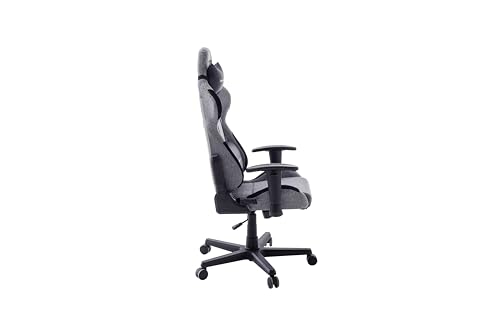DXRacer 4.2 FD01 L/GN -New- Gaming-/ Büro-/ Schreibtischstuhl, mit Wippfunktion Gaming Stuhl Höhenverstellbarer Drehstuhl PC Stuhl Ergonomischer Chefsessel, grau-schwarz