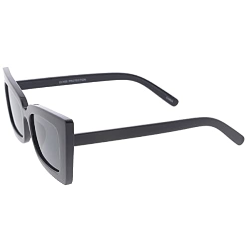 zeroUV - Medium Flat Lens Thick Rimmed Cat Eye Sunglasses D2653