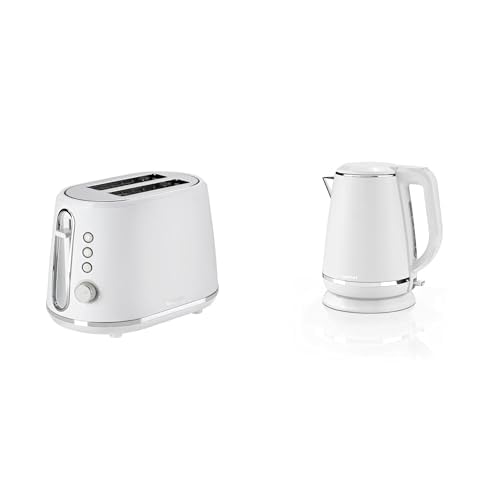 Cuisinart Grille-Pain 2 Tranches + Bouilloire Électrique Sans Fil - Bouilloire Ébullition Rapide en Acier Inoxydable 1,5