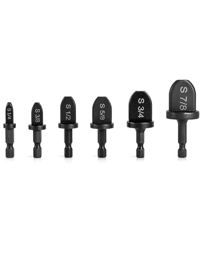 Image of Hetkrishi HVAC Repair Kit Air Conditioner & Refrigeration Expansion Manual Tube Expander Soft Copper /Aluminum Pipe Tool Drill Hex Shank Set Contains 1 /4'', 3 /8'', 1 /2'', 5 /8'', 3 /4 inch, 7 /8 inch