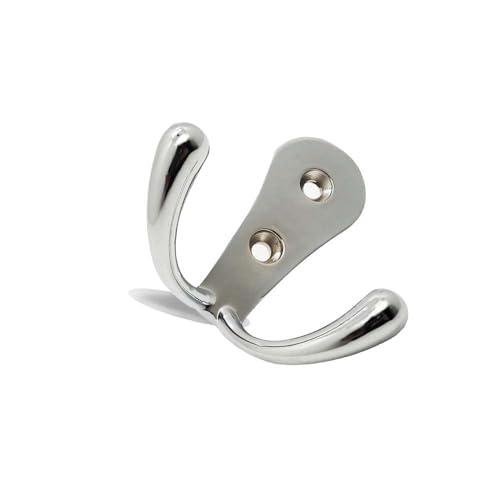 Image of VOLO Two pin Clothes Hanger Hook Premium and Stylish Door Hangers for Clothes, Door Cloth Hanger, Cloth Hooks /Hanger, Hooks Rail for Hanging Keys,Clothes,Towel (Chrome Finish, 4)