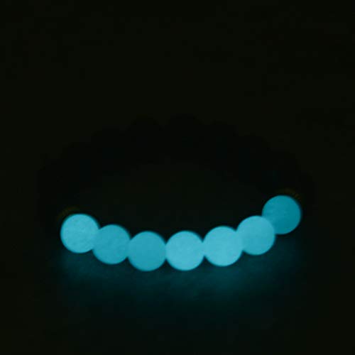 Mystiqs Kids Aqua Glowing Stone & Lava Rock Beaded Bracelet Essential Oil Diffuser