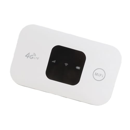 Image of Portable High Speed White 4G Mobile WiFi Hotspot Router for Car Travelers and Business Users 10 Users 2100mAh Li Battery for Phone Laptop Desktop Tablet