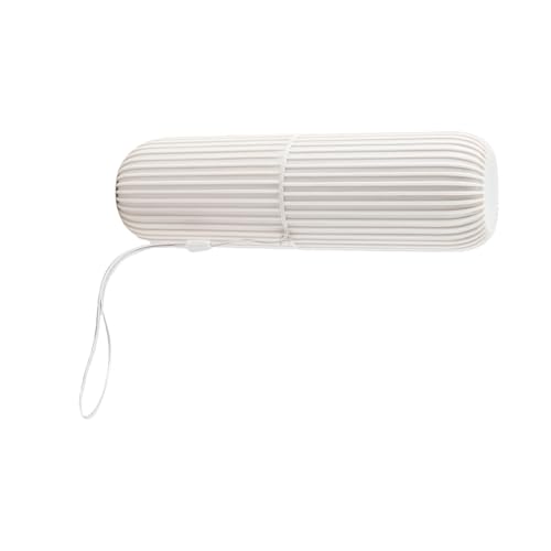 Kikumi Cepillo de Dientes de Viaje Portador Portátil PP Antislip Cepillo de Dientes de Viaje con Tapa, Gris (Gris)