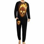 Ensemble de pyjama à col rond pour homme aux finitions soignées