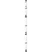 Height Chart (White) for Surveillance of Home Office Bank Security. Made in USA.