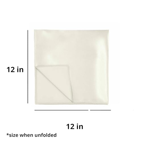 Image of tiemart Solid Color Pocket Squares for Men | For Suits, Perfect for Wedding Parties, 12 x 12 inch / 30 x 30 cm