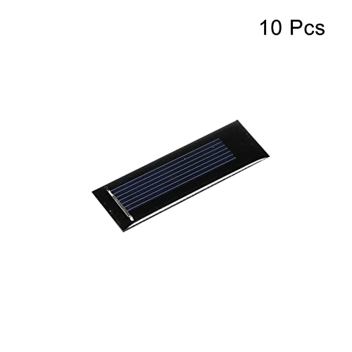 sourcing map 10 Stück Mini Solarpanel, 0.5V 0.08W 160mA Mikro Zellen Sonnenkollektor für DIY Stromprojekt, 53x18mm