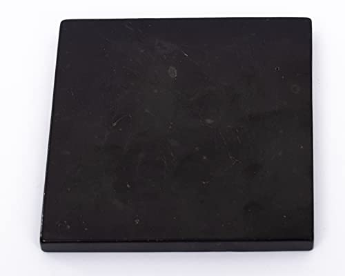 Polished Shungite Tile - Stone Plate - EMF 5G Protection