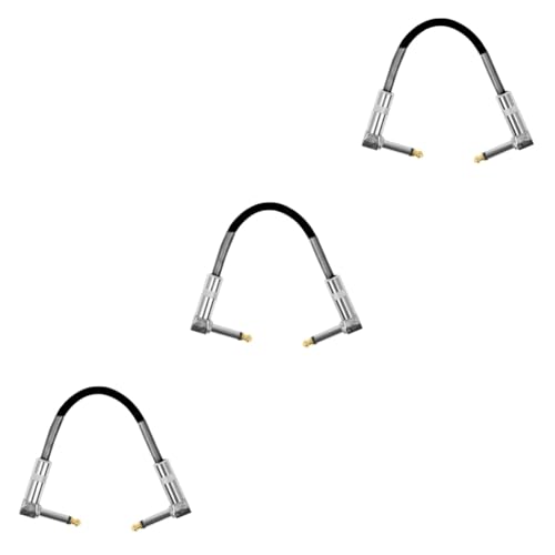 Câbles pour pédales de guitare silencieux Abaodam lot de 3 connecteurs 6.35 mm robustes