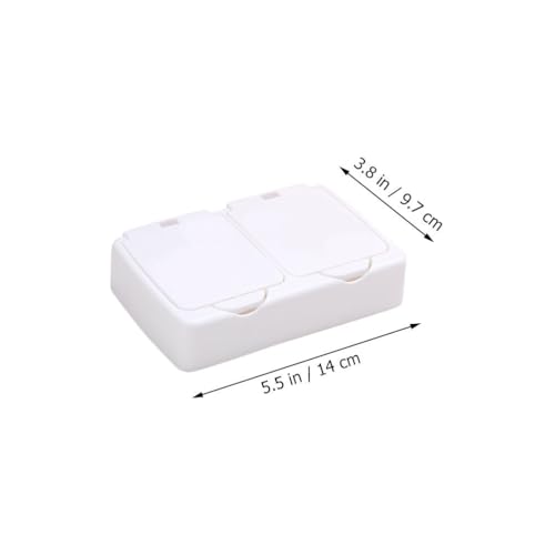 Image of Desktop Storage Box Small Jewelry Case with Press Pop-up Lid Student Stationery Organizer and Diy Craft Storage Compact 5.5X3.8X1.2 Inches Plastic Container for Home and Office
