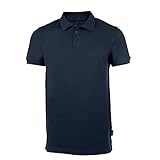 HRM Herren Heavy Stretch Polo, Navy, Gr. L I Premium Polo Shirt Herren aus 95% Baumwolle & 5% Elasthan I Basic Polohemd bis 40°C waschbar I Hochwertige & nachhaltige Herren-Kleidung I Workwear
