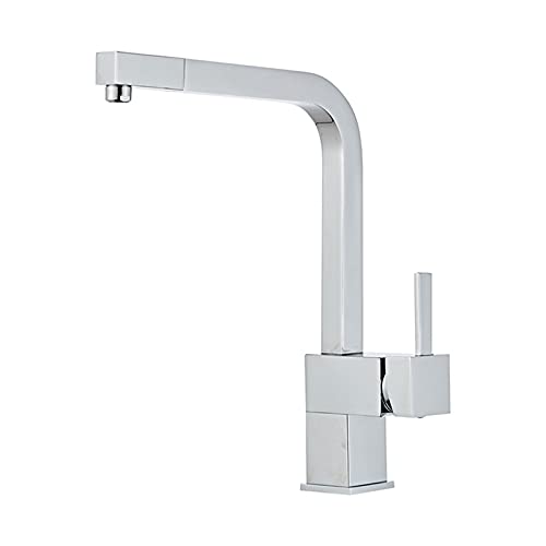 Robinet de cuisine extractible ZR98US pivotant en laiton chromé Feng Shui