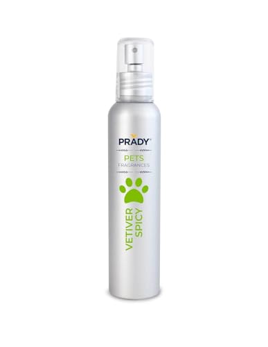 Prady – Eau de Toilette para Mascotas – Vetiver Spicy – Fragancia especiada y elegante para perros y gatos – Neutraliza olores – Aroma masculino, duradero y seguro para uso frecuente