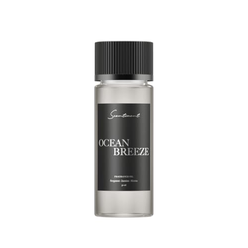 Scentiment Ocean Breeze Diffuser Oil - Premium Hotel Scent with Notes of Bergamot Lemon Jasmine with Marine & Amber Home Scent Hotel Fragrance Oil Diffuser Refill - 1.69 fl oz (50 mL)