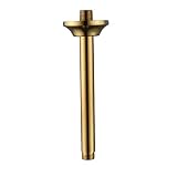AYIVG Round Shower Head Extension Arm 8" Ceiling-Mounted Shower Arm and Flange Polished Gold