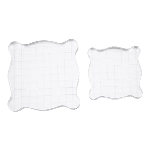 CIMAXIC 2 Piezas De Accesorios De Sellos Transparentes Sellos Postales Bloque De Sello Transparente Sello Mango De Sello Transparente Herramienta De Sello De Bricolaje Bloque De