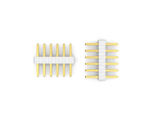 Image of 6-Pin to 6-Pin Connector Compatible with Nanoleaf Essentials Lightstrips (15 Pack, White) | 6-Pin to 6-Pin Connector (15 Pack, White)