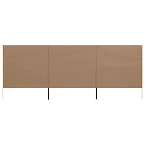 AEREY Balkon Sichtschutz 145x500 Cm – Wind- Und UV-Schutz, Taupe, Mit Kabelbindern