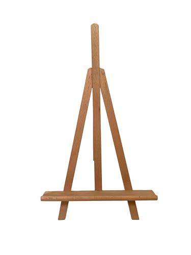 Wooden World - Drewniana sztaluga stołowa 45 cm – składana, uniwersalna do malowania, ekspozycji, dekoracji i prezentacji