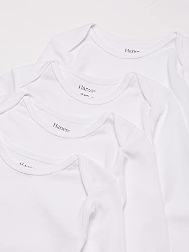 Image of Hanes Baby Long Sleeve T-shirt, Ultimate Flexy Knit Tee for Boys & Girls, 4-Pack