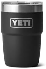 YETI Rambler 8 oz Insulated Coffee Mug with Lid - Stackable Doubl...