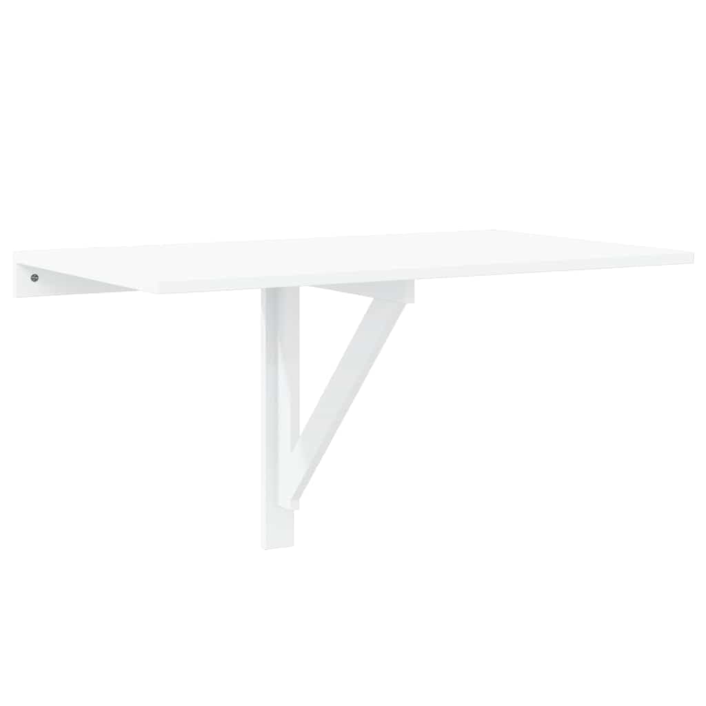 vidaXL Mesa Plegable de Pared Blanca 100x60 cm Mesita Auxiliar Abatilble Muro