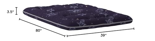 Image of MAXYOYO Japanese Futon Mattress Floor Mattress Sleeping Pad Foldable Bed Roll Up Camping Cushion Floor Lounger Bed Couches and Sofas Couch Topper, Moon and Star, Twin Size