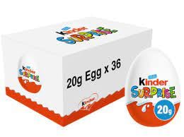Kinder Surprise Eggs, 20 Pack, 20g Each (36 Eggs x 20g, Milk Chocolate)