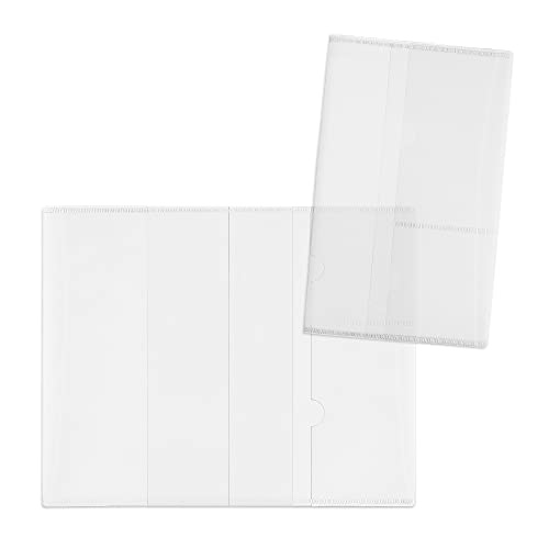 kwmobile Porte-Passeport européen pour Animaux de Compagnie - Étui de Protection Semi-Transparent pour Passeport Chien Chat avec Compartiments Cartes factures - Transparent Mat Cover