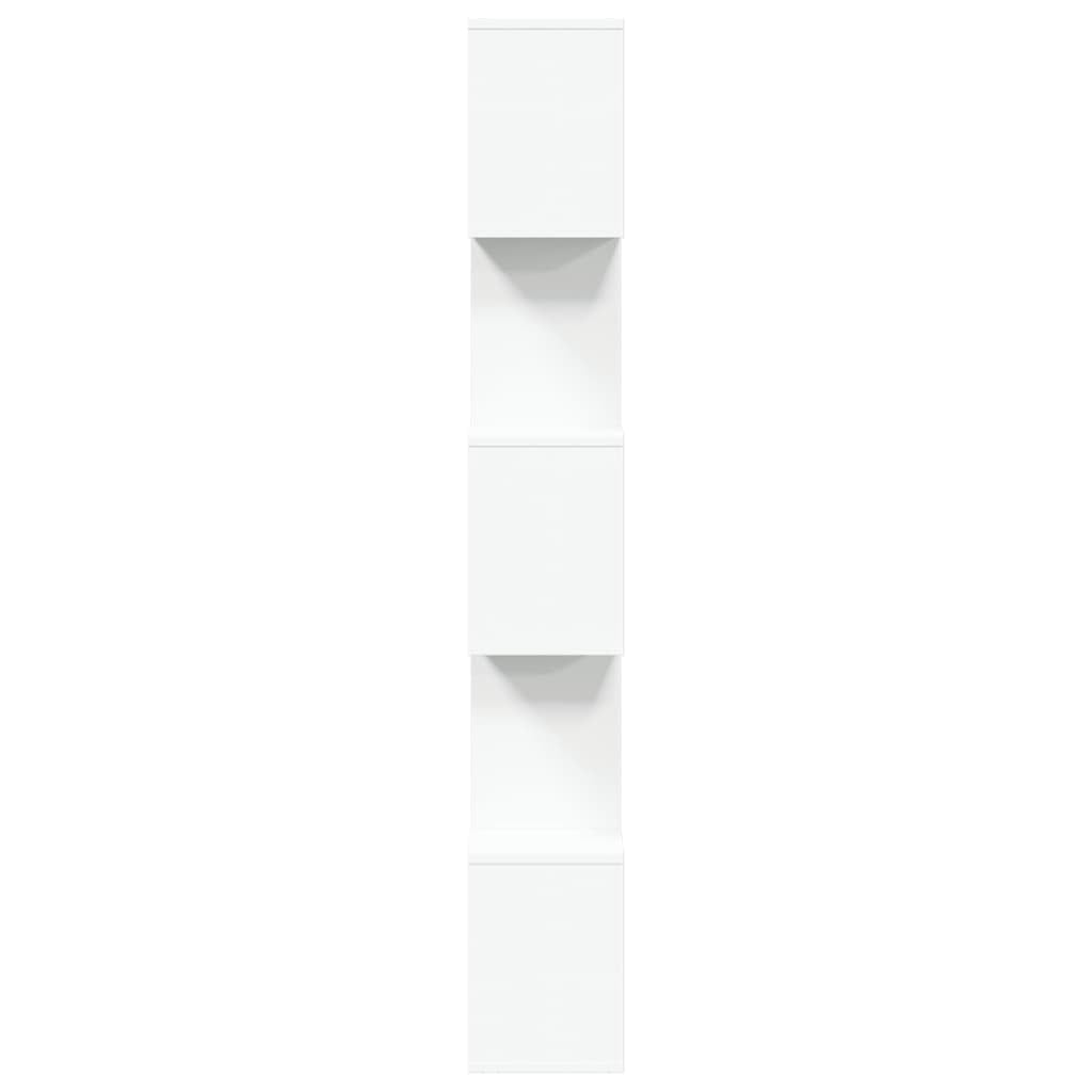 vidaXL Regał na książki z 5 poziomami, biały, 70x24x161 cm,