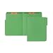 50 Green Fastener File Folders - 1/3 Cut Reinforced Tab - Durable 2 Prongs Bonded Fastener Designed to Organize Standard Medical Files, Law Client Files, Office Reports - Letter Size, Green, 50 Pack