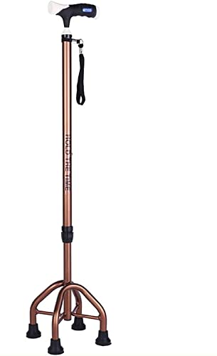 ZXKYZR8 Stampelle Per Camminare, Bastone Quadrata Regolabile Con Cinturino Da Polso, Impugnatura Ergonomica, Ausili Per La Mobilità Per Anziani, Anziani E Handicap, Per Alti 39-71 Pollici, Argento/Oro