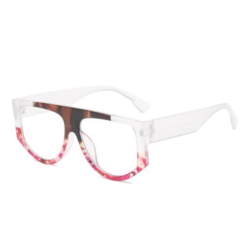 Lunettes à rayures géométriques et branches colorées pour femme
