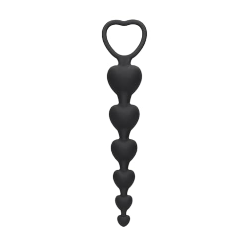 Anal Heart Beads - Black