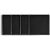 Stone Lain Grace Stoneware Appetizer Plate Set, Includes 4 Plates, Black
