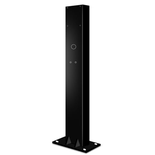 Borne de recharge pour véhicule électrique monté sur support extérieur et poteau robuste au sol