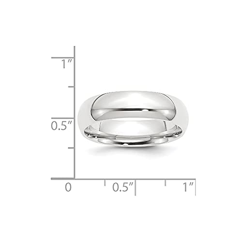 Diamond2Deal Platinum 6mm Comfort-Fit Wedding Band Ring3