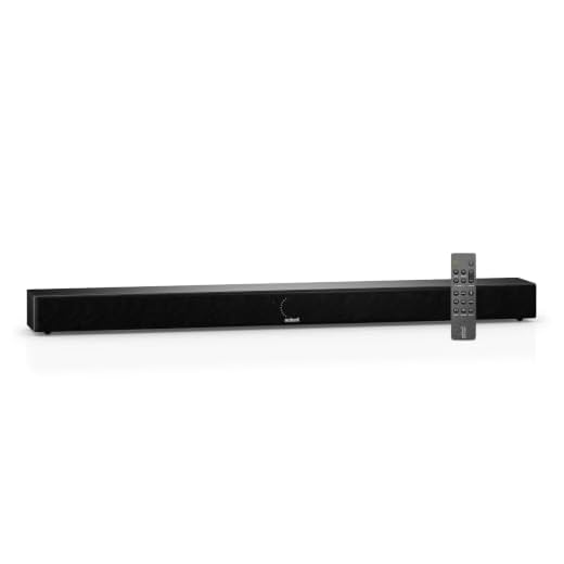 Nubert nuPro AS-2500 | Schwarze Soundbar | kompakte Soundbar mit Dolby Audio, DTS und Bluetooth | Aktiver TV-Lautsprecher für Spitzenklang | Geeignet für Wandmontage | Stereoton in 3-Wege-Technik